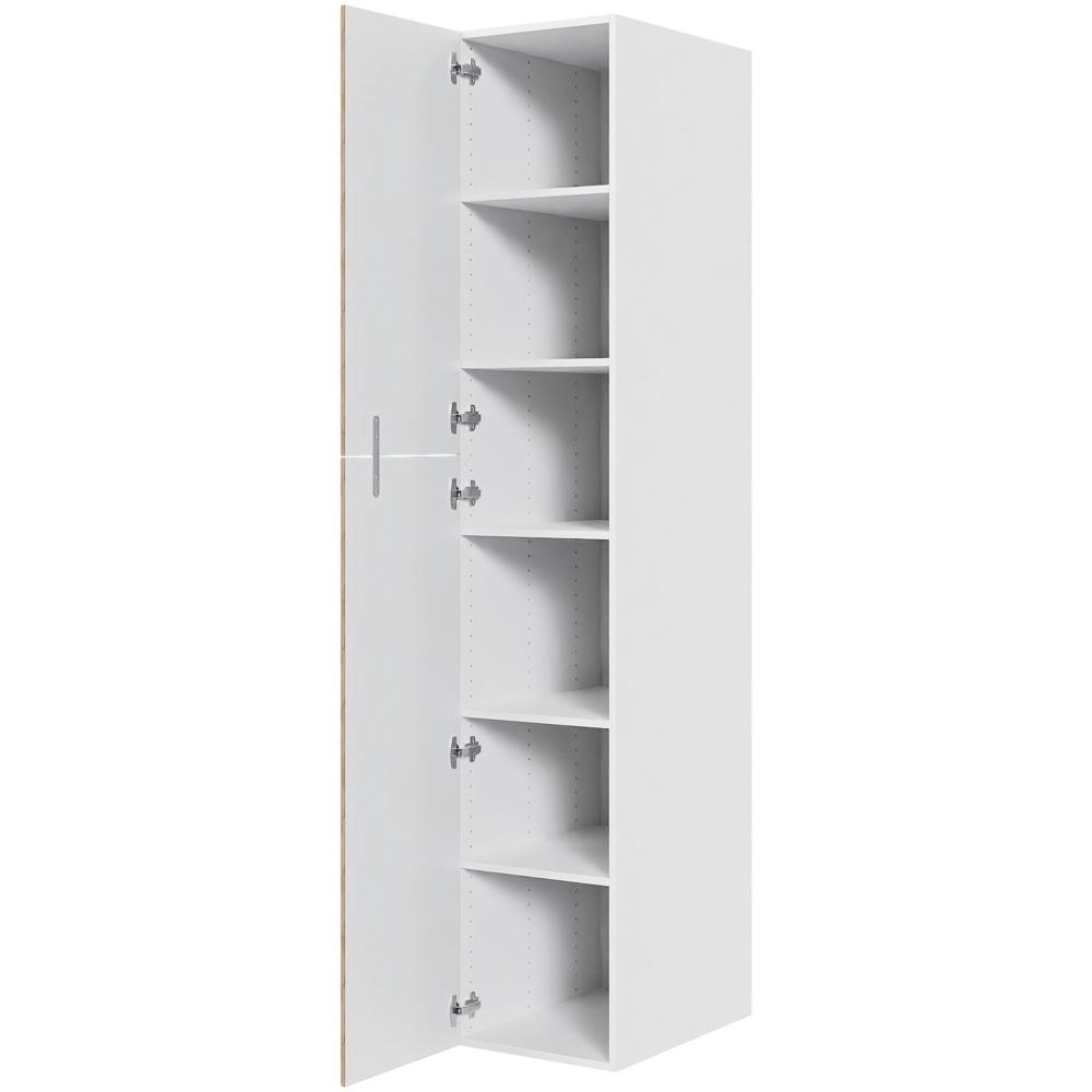 Køkken ekstra højt hyldeskab i London H: 214,4 cm D: 60,0 cm - 2 delt låge inklusiv 5 hylder - Bredde: 40 cm