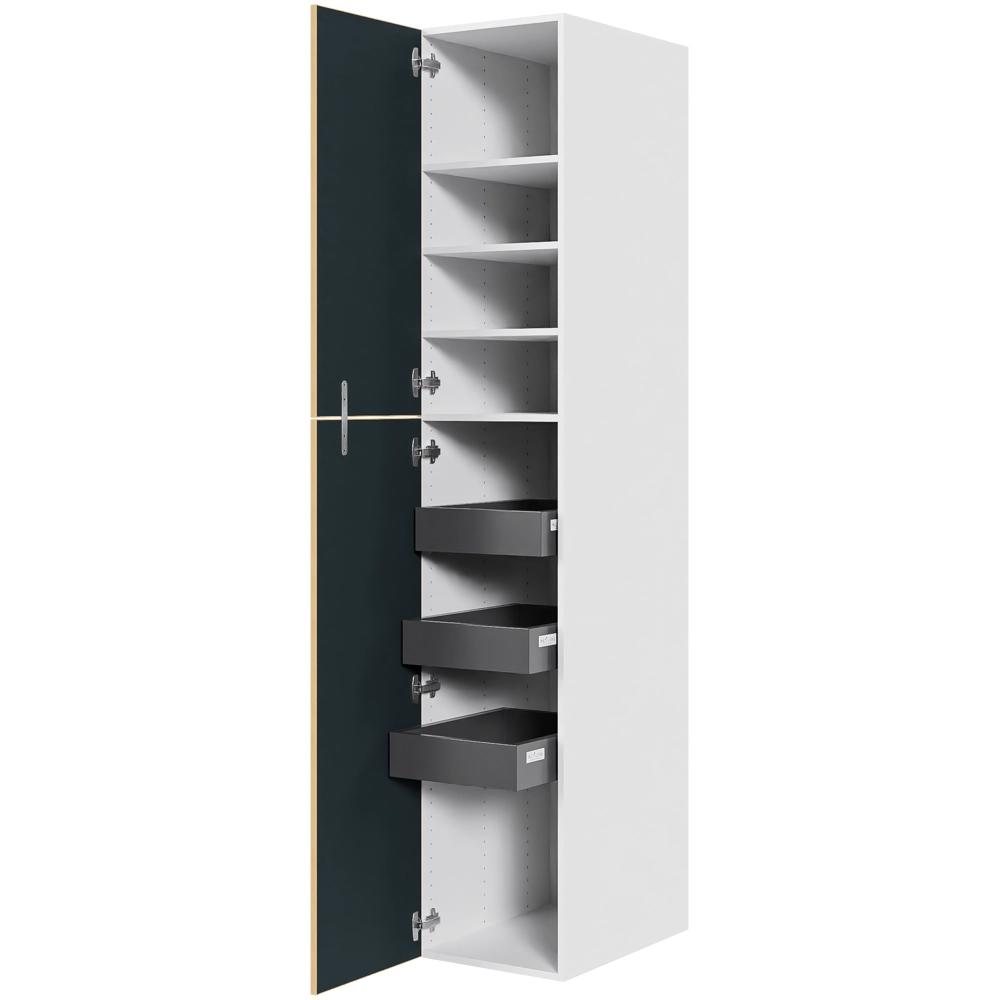 Multi-Living Køkken ekstra højt linnedskab  i Køln H: 214,4 cm D: 60,0 cm - Inklusiv 4 hylder samt 3 bakker. - Bredde: 40 cm