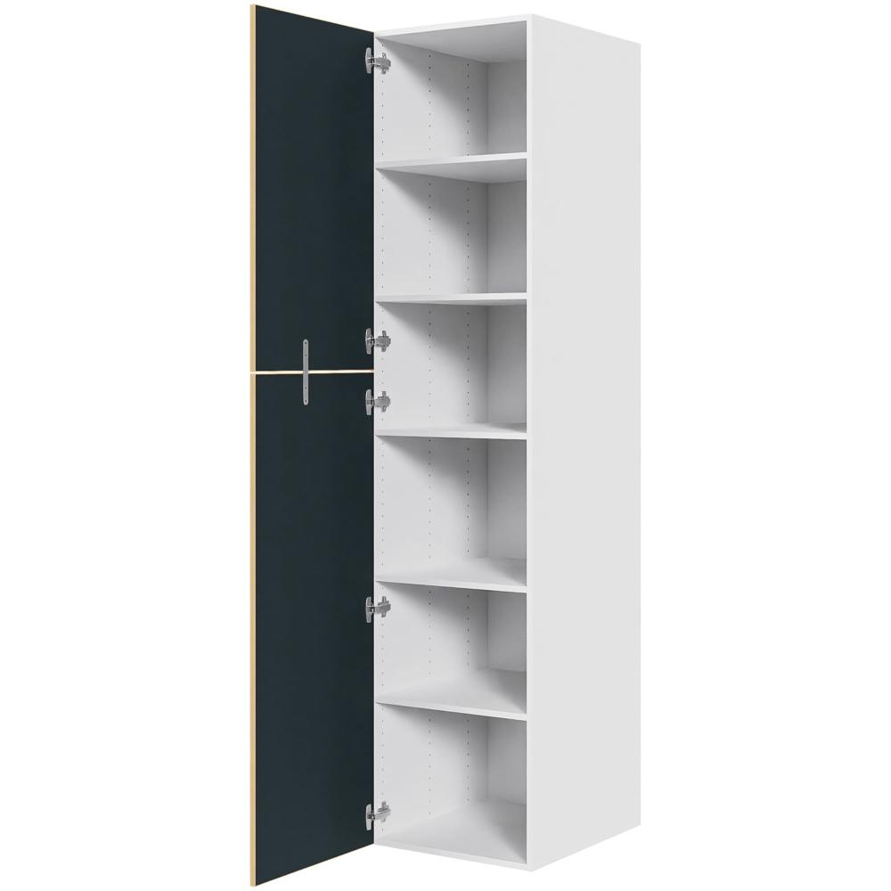 Køkken ekstra højt hyldeskab i Køln H: 214,4 cm D: 60,0 cm - 2 delt låge inklusiv 5 hylder - Bredde: 50 cm