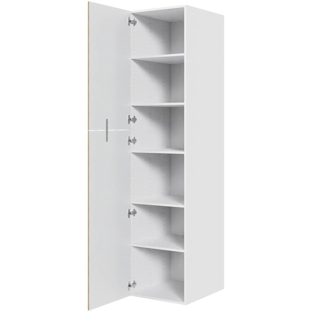 Køkken ekstra højt hyldeskab i London H: 214,4 cm D: 60,0 cm - 2 delt låge inklusiv 5 hylder - Bredde: 50 cm