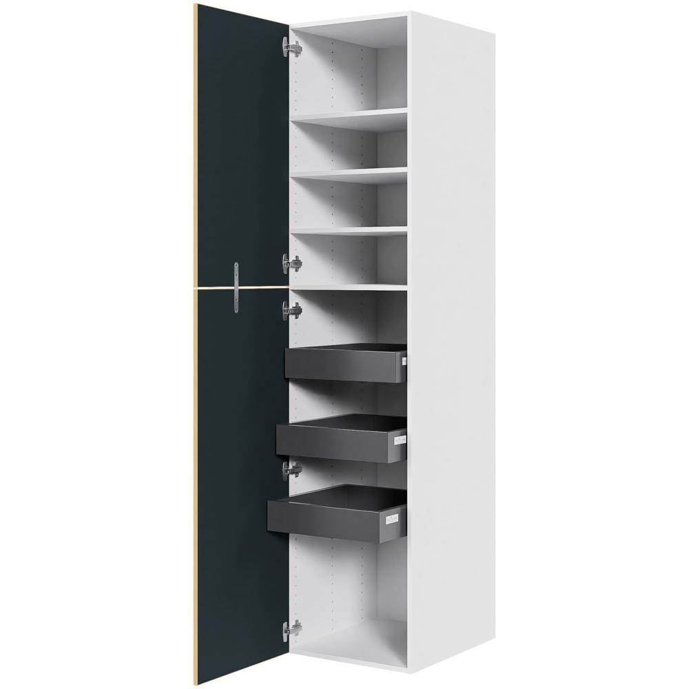 Multi-Living Køkken ekstra højt linnedskab  i Køln H: 214,4 cm D: 60,0 cm - Inklusiv 4 hylder samt 3 bakker. - Bredde: 50 cm