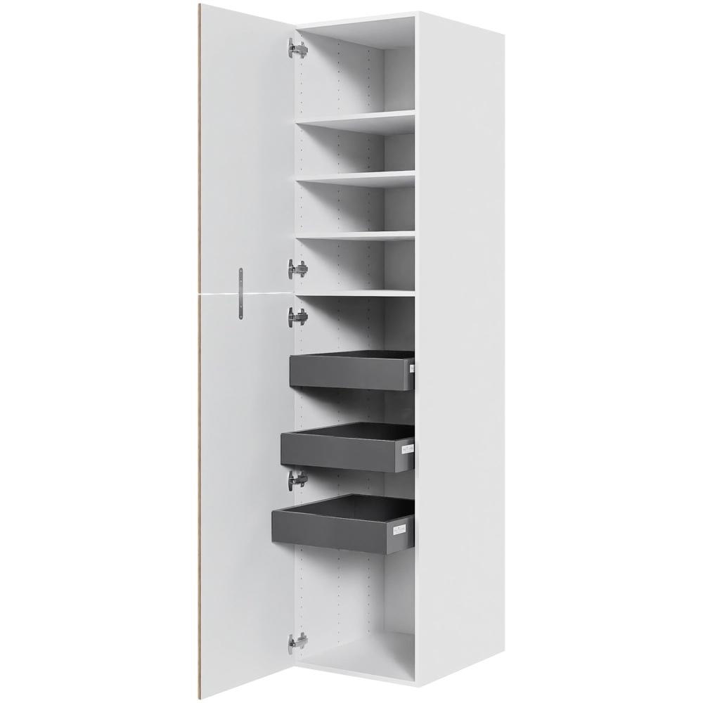 Multi-Living Køkken ekstra højt linnedskab  i London H: 214,4 cm D: 60,0 cm - Inklusiv 4 hylder samt 3 bakker. - Bredde: 50 cm