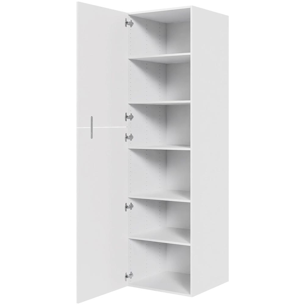 Multi-Living Køkken ekstra højt hyldeskab  i Malet Hvid Front H: 214,4 cm D: 60,0 cm - 2 delt låge inklusiv 5 hylder - Bredde: 60 cm