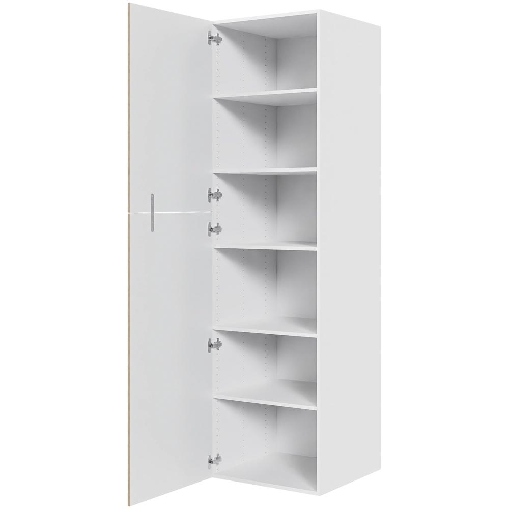 Køkken ekstra højt hyldeskab i London H: 214,4 cm D: 60,0 cm - 2 delt låge inklusiv 5 hylder - Bredde: 60 cm