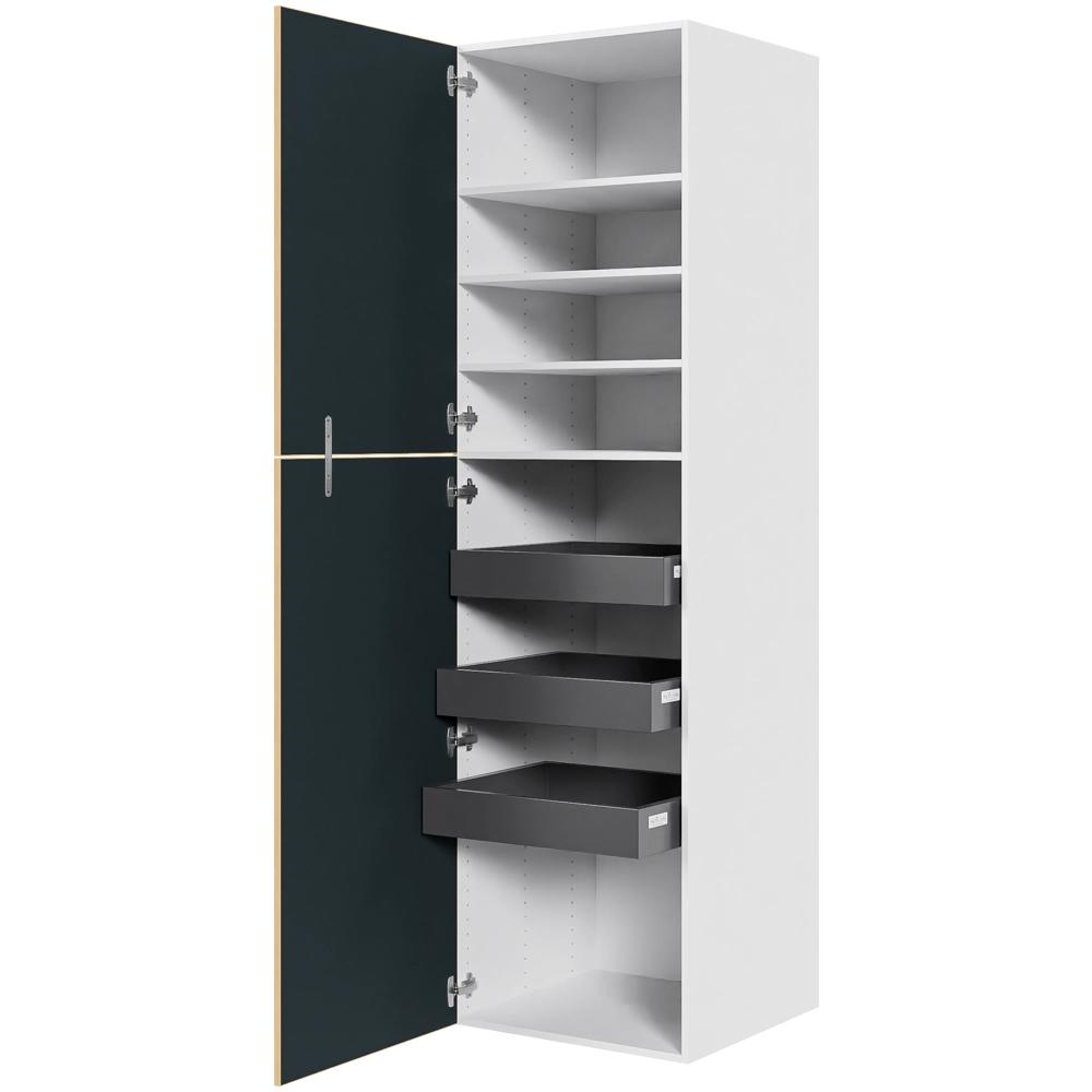 Multi-Living Køkken ekstra højt linnedskab  i Køln H: 214,4 cm D: 60,0 cm - Inklusiv 4 hylder samt 3 bakker. - Bredde: 60 cm