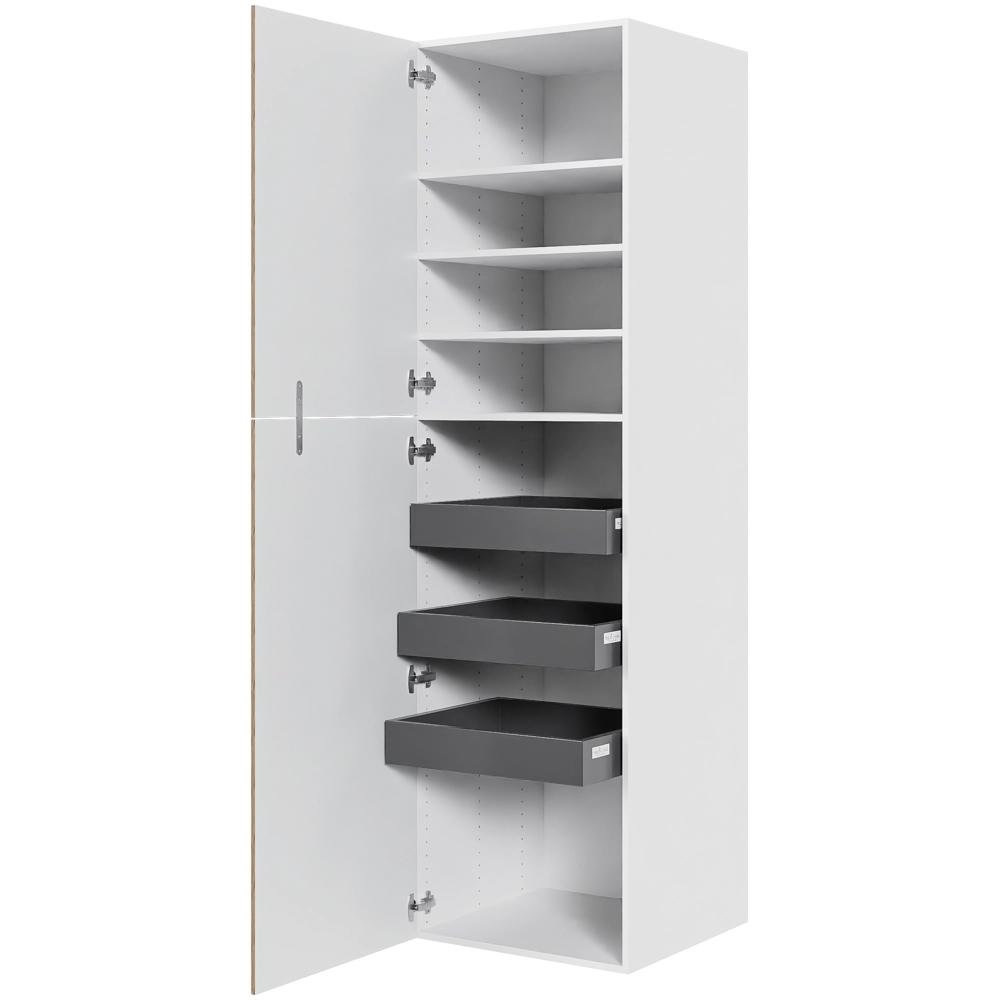 Multi-Living Køkken ekstra højt linnedskab  i London H: 214,4 cm D: 60,0 cm - Inklusiv 4 hylder samt 3 bakker. - Bredde: 60 cm