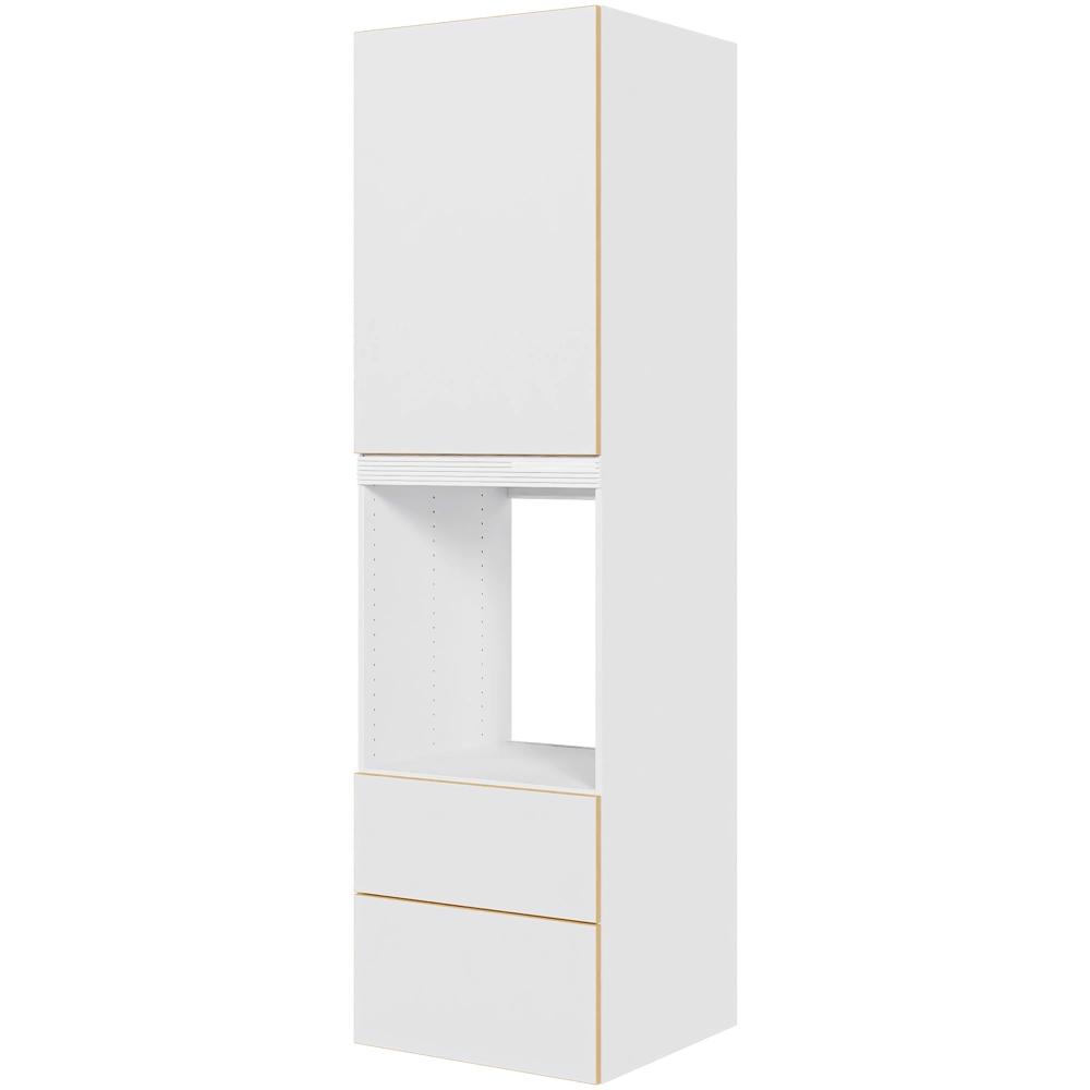 Multi-Living Ekstra højt indbygningsskab til ovn H: 214,4 cm D: 60,0 cm - 1 låge & 2 skuffer deludtræk/softluk