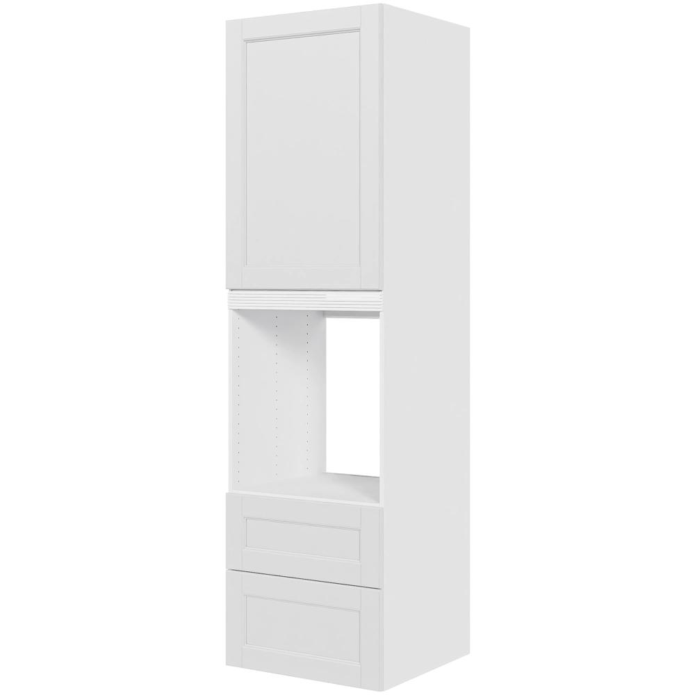 Billede af Multi-Living Køkken ekstra højt indbygningsskab til ovn i Bergen H: 214,4 cm D: 60,0 cm - 1 låge & 2 skuffer fuldudtræk/softluk - Bredde: 60 cm