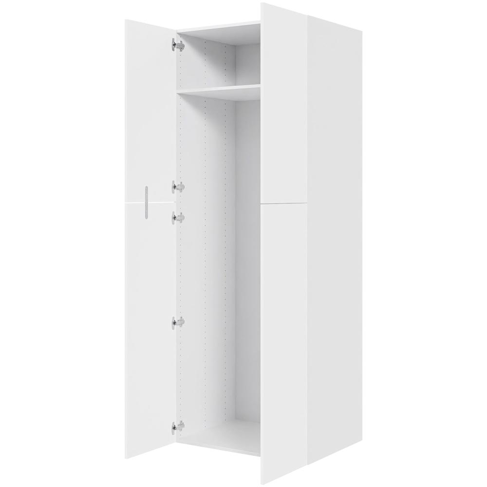 Ekstra Højt Tomt Skab I Cibo Bianco H: 214,4 Cm D: 60,0 Cm - 2-delt Låge - Bredde: 80 Cm