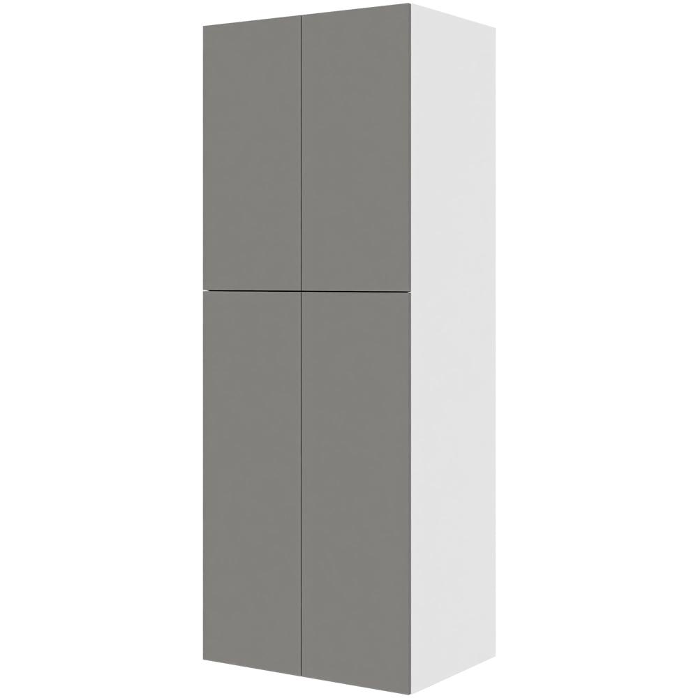 Multi Living Ekstra Højt Hyldeskab I Cibo Grigio H: 214 4 Cm D: 60 0 Cm 2 Delt Låge Inklusiv 5 Hylder Bredde: 80 Cm