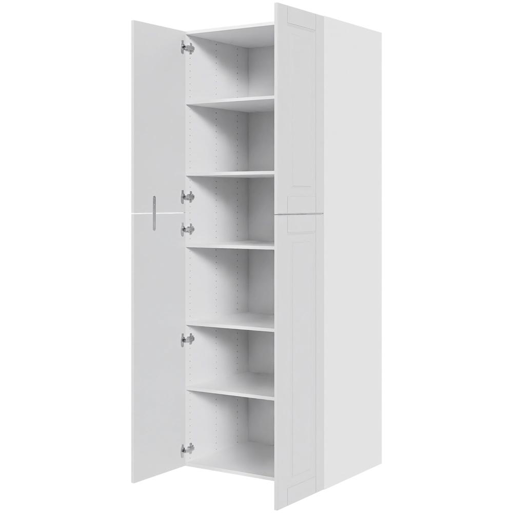 Ekstra højt hyldeskab i Romantik H: 214,4 cm D: 60,0 cm - 2 delt låge inklusiv 5 hylder - Bredde: 80 cm