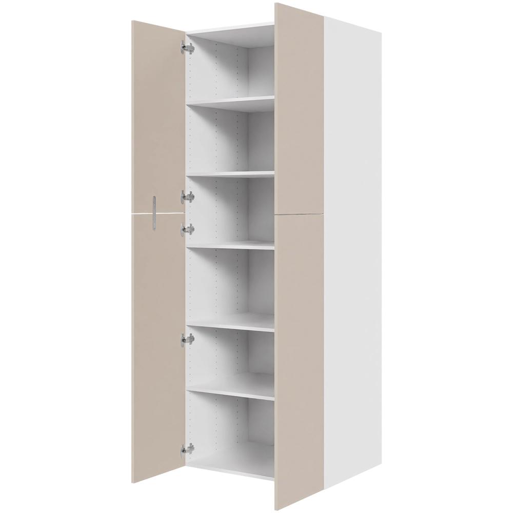 XL Hyldeskab 80 cm med 5 hylder og 2 to-delte låger