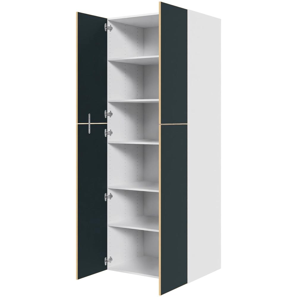 Ekstra højt hyldeskab i Køln H: 214,4 cm D: 60,0 cm - 2 delt låge inklusiv 5 hylder - Bredde: 80 cm