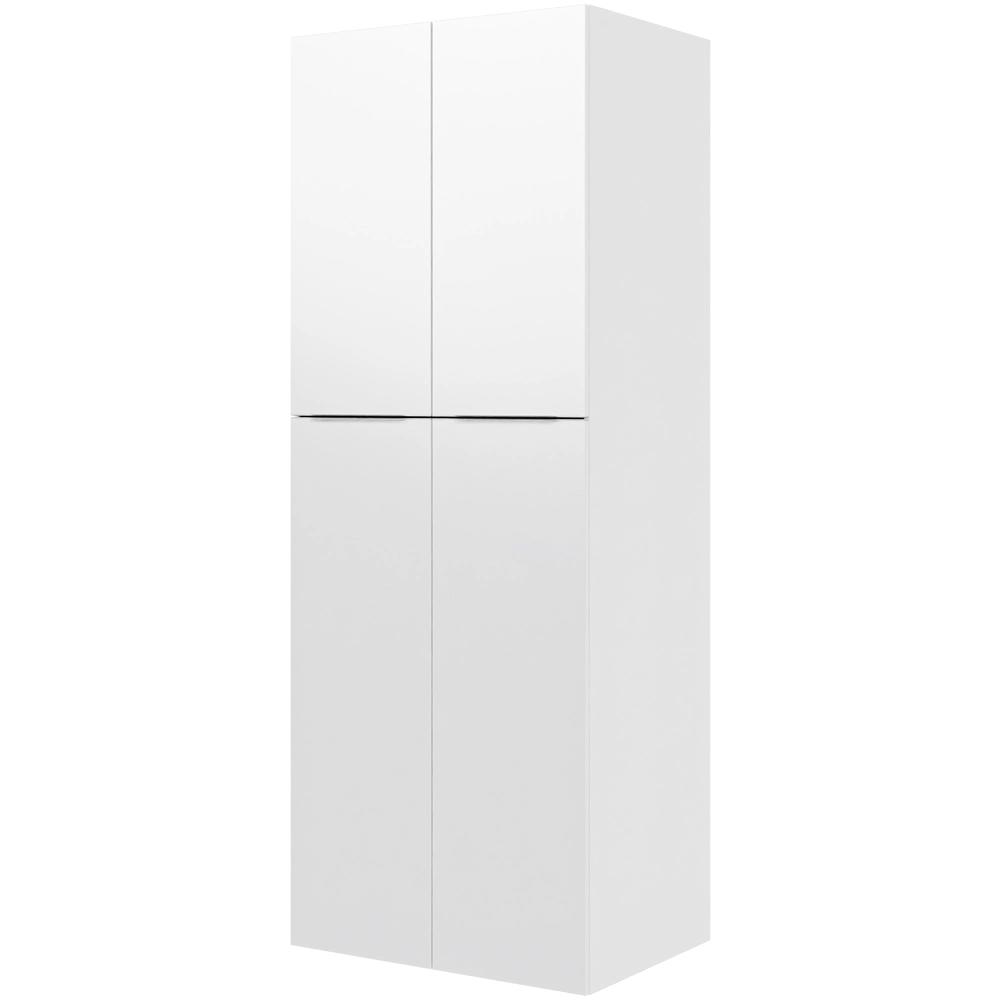 Billede af Multi-Living Ekstra højt hyldeskab i Malet Hvid Front Paris H: 214,4 cm D: 60,0 cm - 2 delt låge inklusiv 5 hylder - Bredde: 80 cm