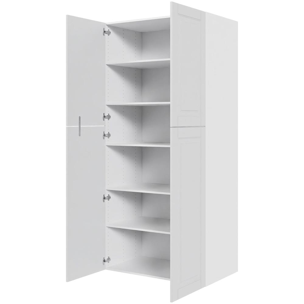 Køkken ekstra højt hyldeskab i Romantik H: 214,4 cm D: 60,0 cm - 2 delt låge inklusiv 5 hylder - Bredde: 100 cm