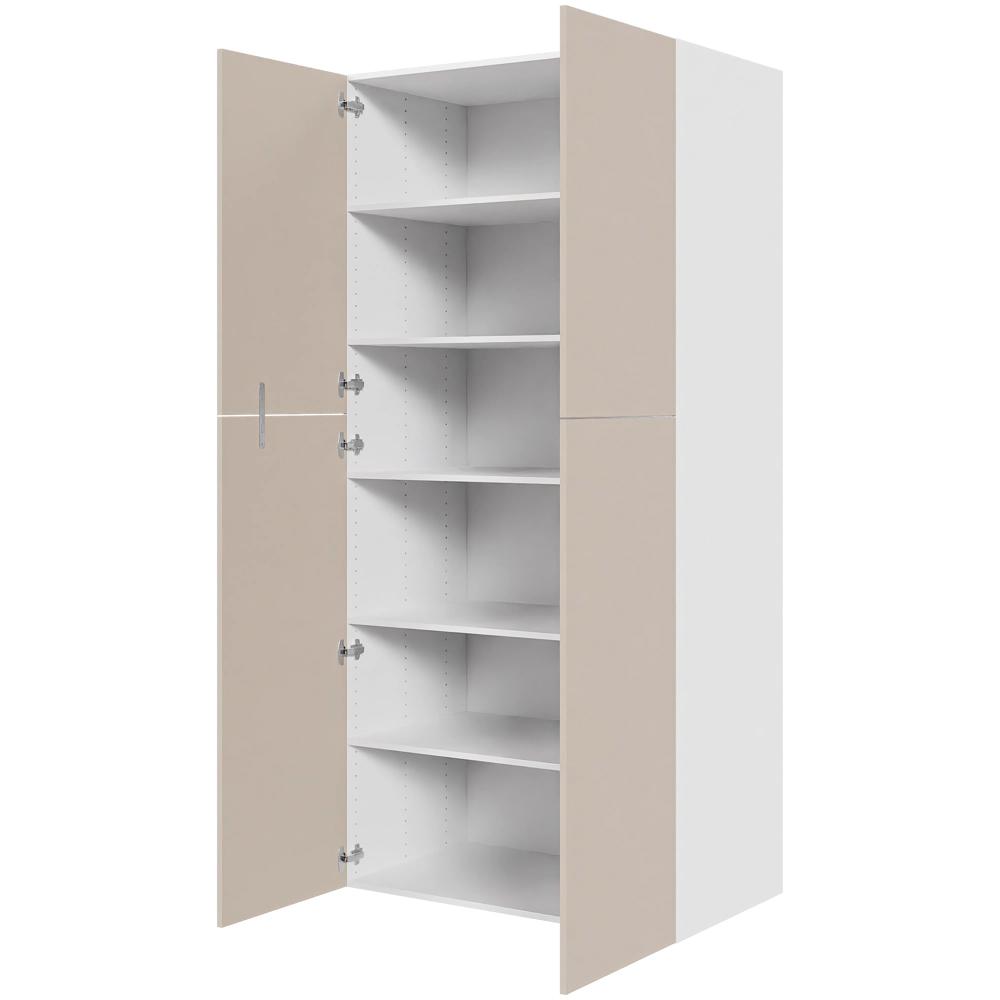 XL Hyldeskab 100 cm med 5 hylder og 2 to-delte låger