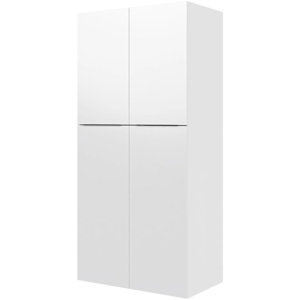 Billede af Multi-Living Ekstra højt combiskab i Hvid Front Paris H: 214,4 cm D: 60,0 cm - 2 låger inklusiv 4 hylde samt 1 oval bøjlestang. - Bredde: 100 cm