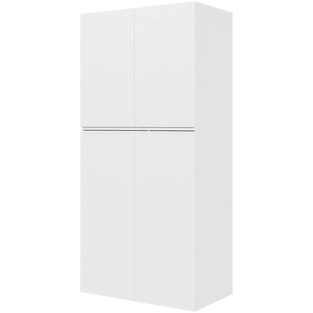 Multi-living Xl Combiskab 100 Cm Med 4 Hylder Bøjlestang Og 2 To-delte Låger