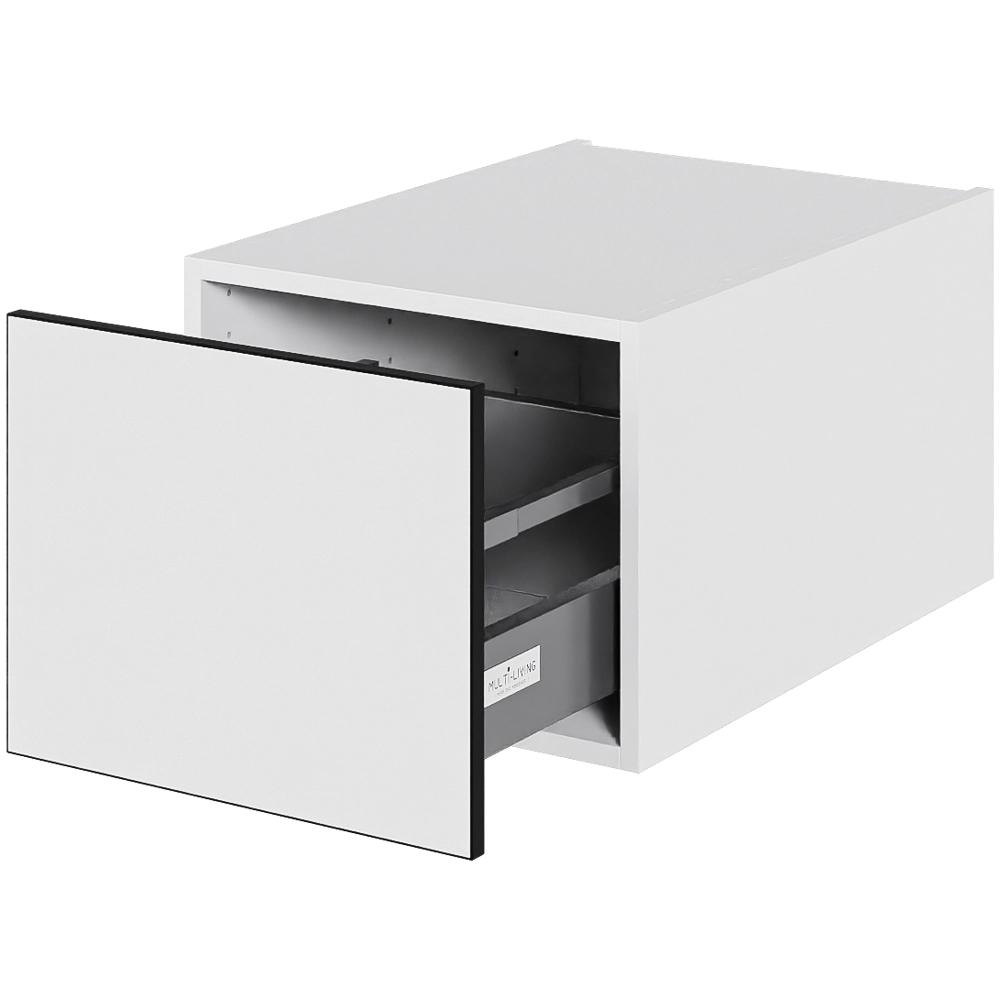Multi-Living Køkken skuffekassette i White/Black line H: 32,0 cm D: 60,0 cm - Deludtræk/softluk - Bredde: 40 cm