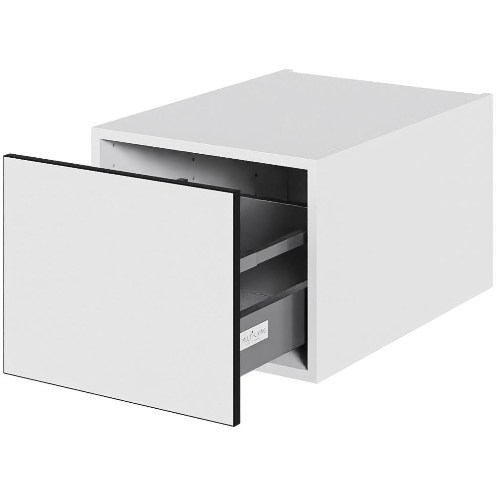 Multi-Living Køkken skuffekassette i White/Black line H: 32,0 cm D: 60,0 cm - Fuldtudtræk/softluk - Bredde: 40 cm