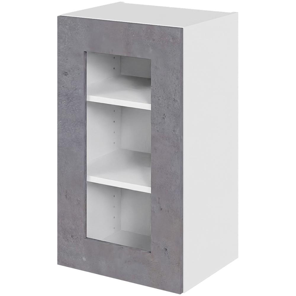 Billede af Multi-Living Køkken vitrineskab i Riga overskab H: 70,4 cm D: 34,0 cm - Låge med klart glas inklusiv 2 hylder - Bredde: 40 cm