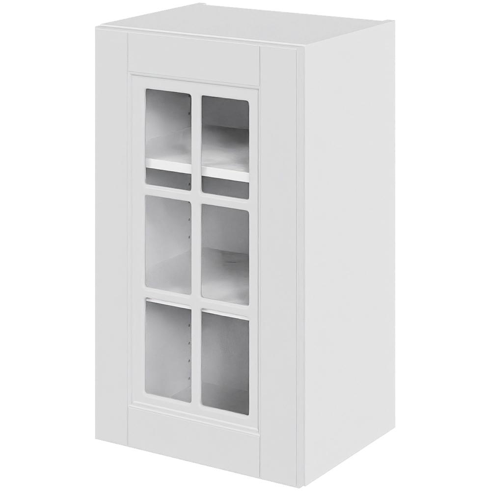 Billede af Multi-Living Køkken vitrineskab i Bergen overskab H: 70,4 cm D: 34,0 cm - Låge med klart glas inklusiv 2 hylder - Bredde: 40 cm