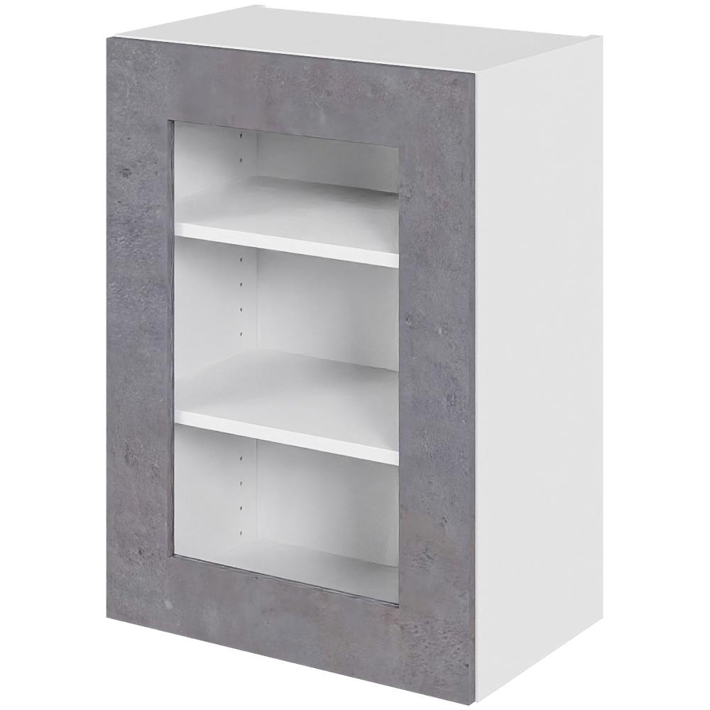 Billede af Multi-Living Køkken vitrineskab i Riga overskab H: 70,4 cm D: 34,0 cm - Låge med klart glas inklusiv 2 hylder - Bredde: 50 cm