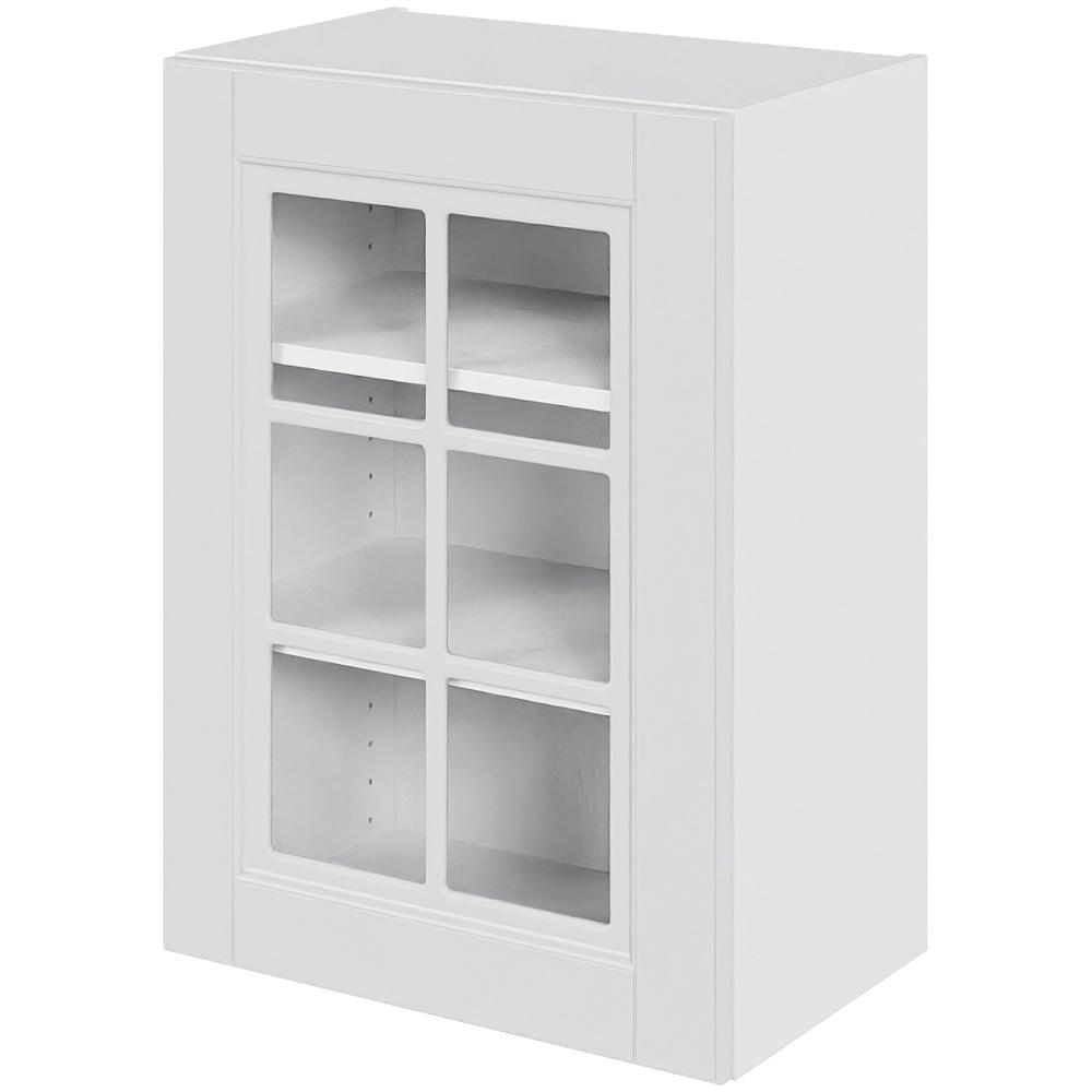 Billede af Multi-Living Køkken vitrineskab i Bergen overskab H: 70,4 cm D: 34,0 cm - Låge med klart glas inklusiv 2 hylder - Bredde: 50 cm