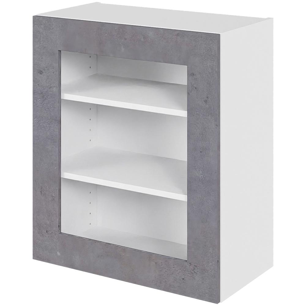 Billede af Multi-Living Køkken vitrineskab i Riga overskab H: 70,4 cm D: 34,0 cm - Låge med klart glas inklusiv 2 hylder - Bredde: 60 cm