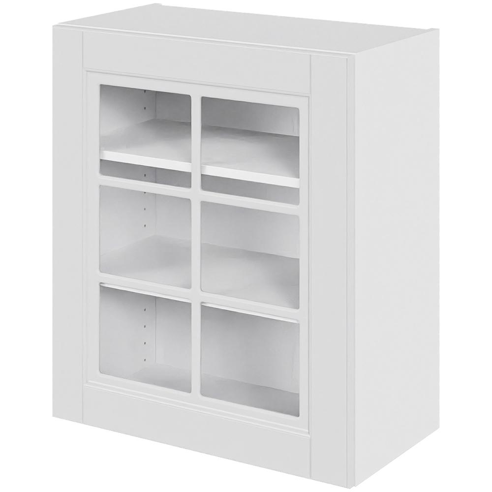 Billede af Multi-Living Køkken vitrineskab i Bergen overskab H: 70,4 cm D: 34,0 cm - Låge med klart glas inklusiv 2 hylder - Bredde: 60 cm