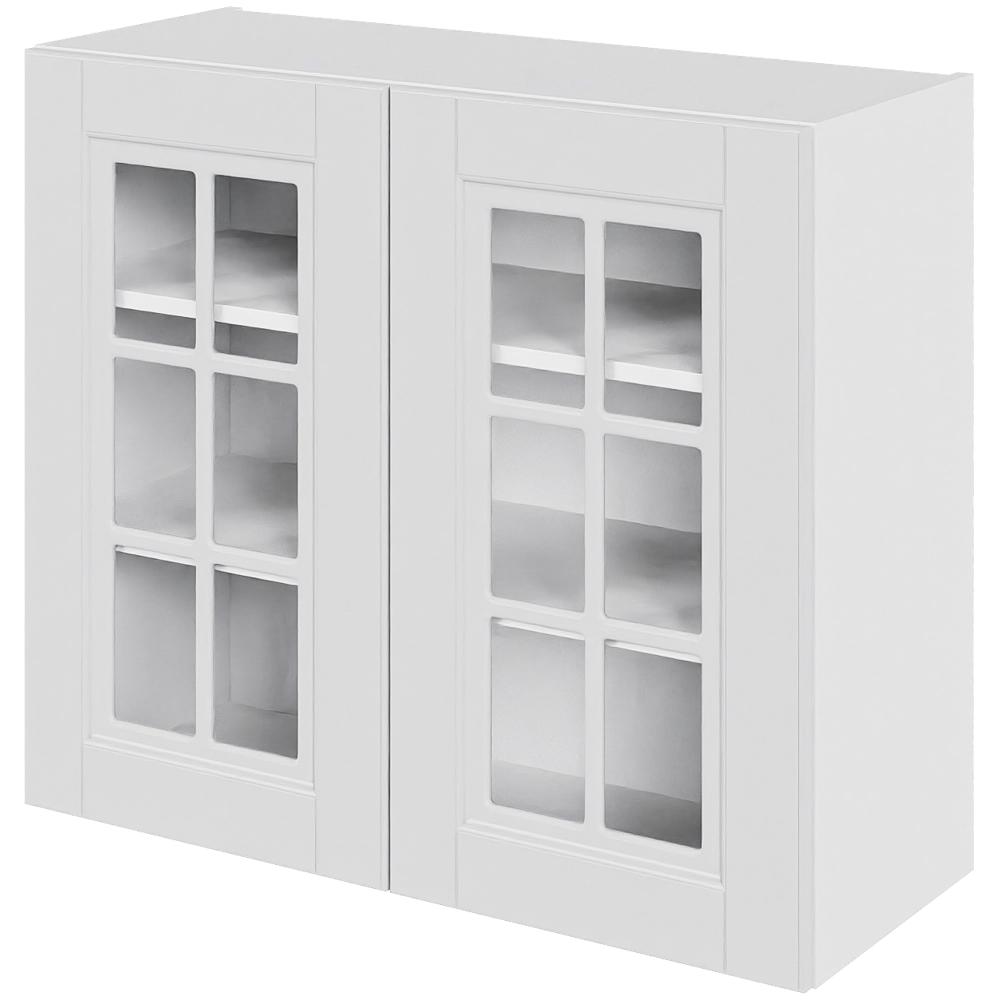 Billede af Multi-Living Køkken vitrineskab i Bergen overskab H: 70,4 cm D: 34,0 cm - Låge med klart glas inklusiv 2 hylder - Bredde: 80 cm