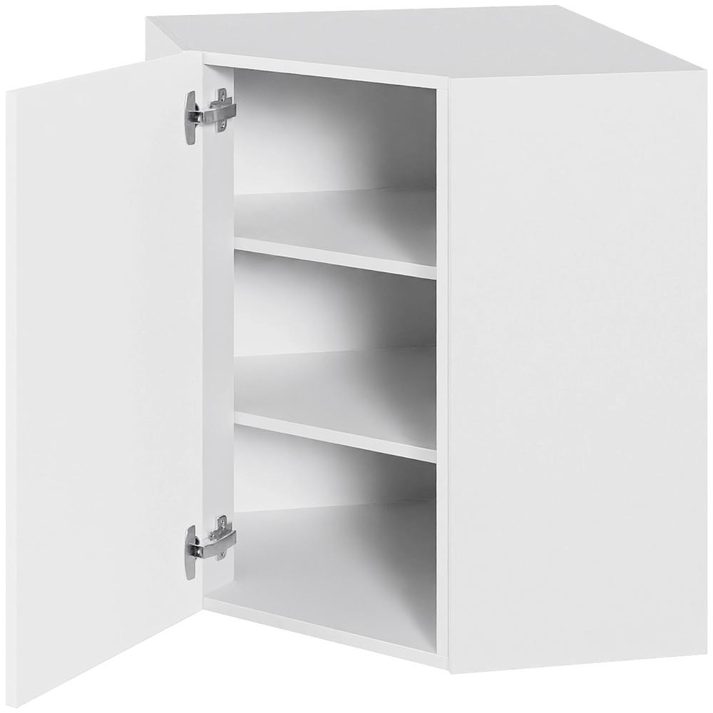 Køkken over/hjørneskab i Cibo Bianco H: 70,4 cm D: 34,0 cm - Diagonal låge - Bredde: 60 cm