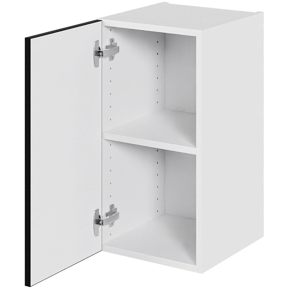 Multi-Living Køkken overskab i White/Black line lav H: 57,6 cm D: 34,0 cm - 1 låge inklusiv 1 hylde - Bredde: 30 cm