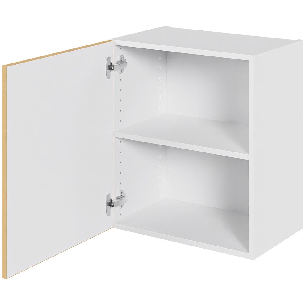 Multi-Living Køkken overskab i White/Oak Line lav H: 57,6 cm D: 34,0 cm - 1 låge inklusiv 1 hylde - Bredde: 50 cm