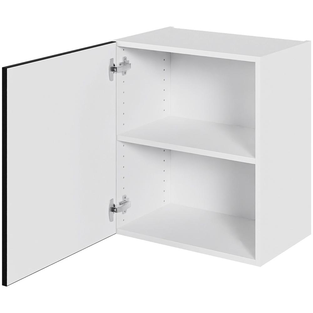 Multi-Living Køkken overskab i White/Black line lav H: 57,6 cm D: 34,0 cm - 1 låge inklusiv 1 hylde - Bredde: 50 cm