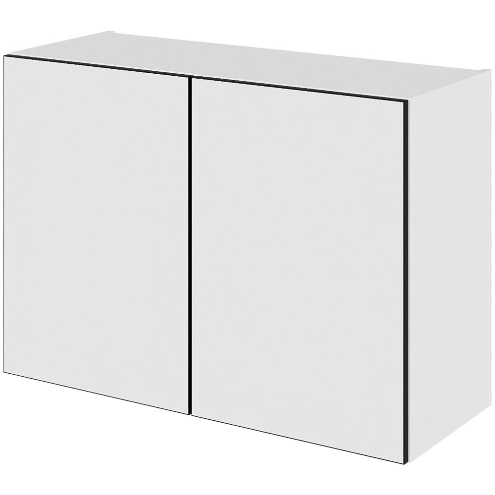 Billede af Multi-Living Køkken overskab i White/Black line lav H: 57,6 cm D: 34,0 cm - 2 låger inklusiv 1 hylde - Bredde: 80 cm