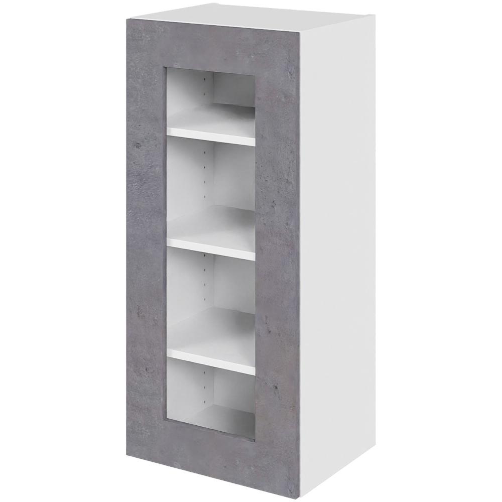 Billede af Multi-Living Køkken vitrineskab i Riga overskab H: 89,6 cm D: 34,0 cm - Låge med klart glas inklusiv 2 hylder - Bredde: 40 cm