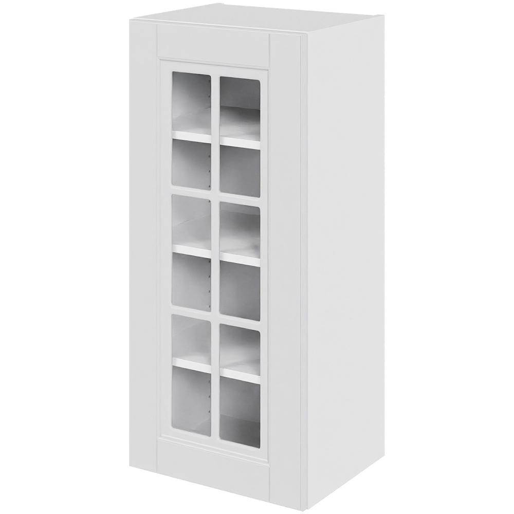 Billede af Multi-Living Køkken vitrineskab i Bergen overskab H: 89,6 cm D: 34,0 cm - Låge med klart glas inklusiv 2 hylder - Bredde: 40 cm