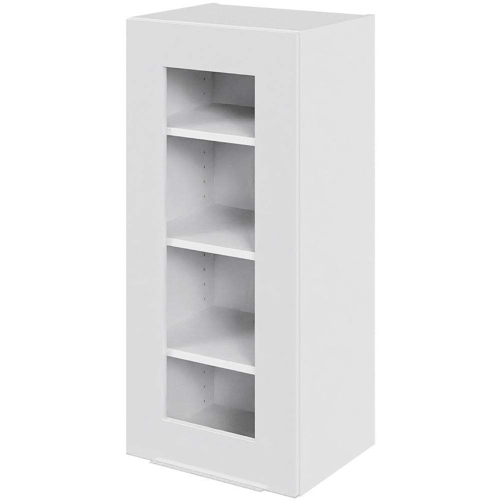 Multi Living Køkken Vitrineskab I Hvid Front Paris Overskab H: 89 6 Cm D: 34 0 Cm Låge Med Klart Glas Inklusiv 2 Hylder Bredde: 60 Cm