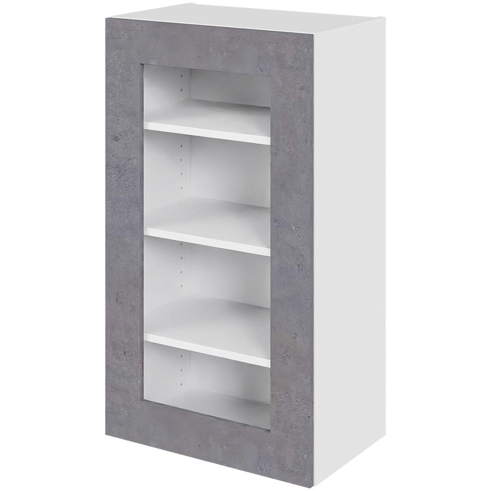 Billede af Multi-Living Køkken vitrineskab i Riga overskab H: 89,6 cm D: 34,0 cm - Låge med klart glas inklusiv 2 hylder - Bredde: 50 cm