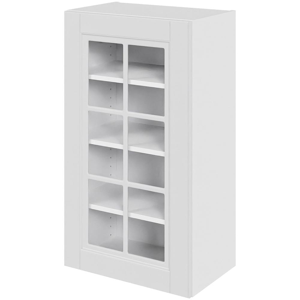 Billede af Multi-Living Køkken vitrineskab i Bergen overskab H: 89,6 cm D: 34,0 cm - Låge med klart glas inklusiv 2 hylder - Bredde: 50 cm