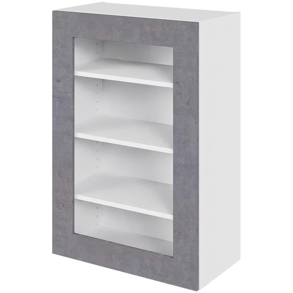 Billede af Multi-Living Køkken vitrineskab i Riga overskab H: 89,6 cm D: 34,0 cm - Låge med klart glas inklusiv 2 hylder - Bredde: 60 cm