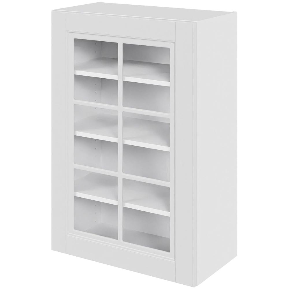 Billede af Multi-Living Køkken vitrineskab i Bergen overskab H: 89,6 cm D: 34,0 cm - Låge med klart glas inklusiv 2 hylder - Bredde: 60 cm