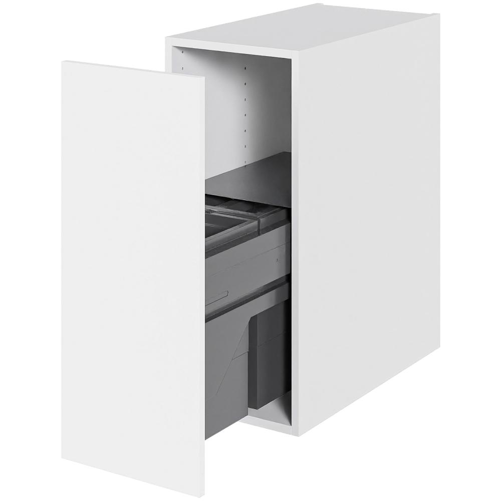 Multi-Living Køkken affaldsskab i Hvid Højglans H: 70,4 cm D: 60,0 cm - Inklusiv affaldssystem med frontudtræk - Bredde: 30 cm