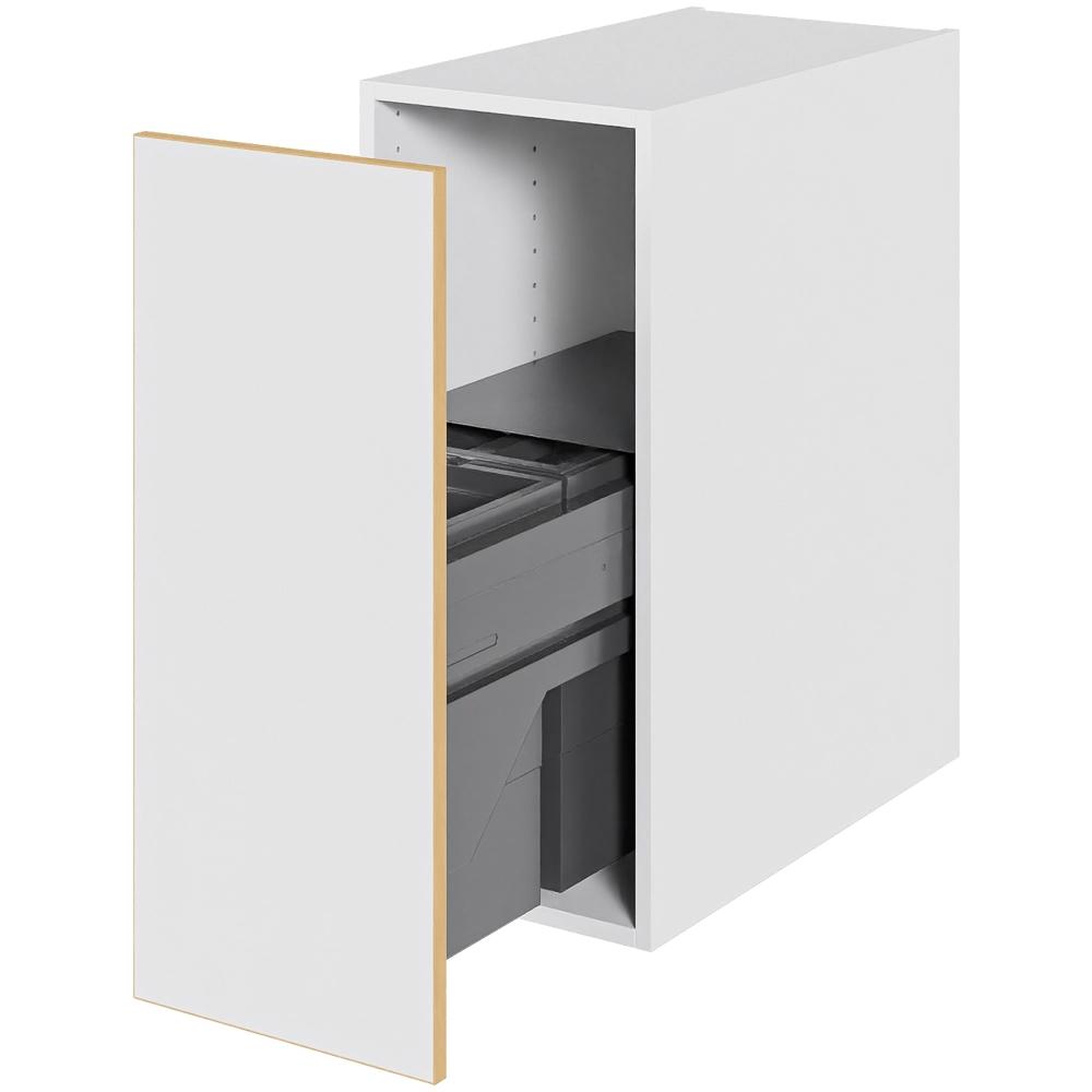 Multi-Living Køkken affaldsskab i White/Oak Line H: 70,4 cm D: 60,0 cm - Inklusiv affaldssystem med frontudtræk - Bredde: 30 cm
