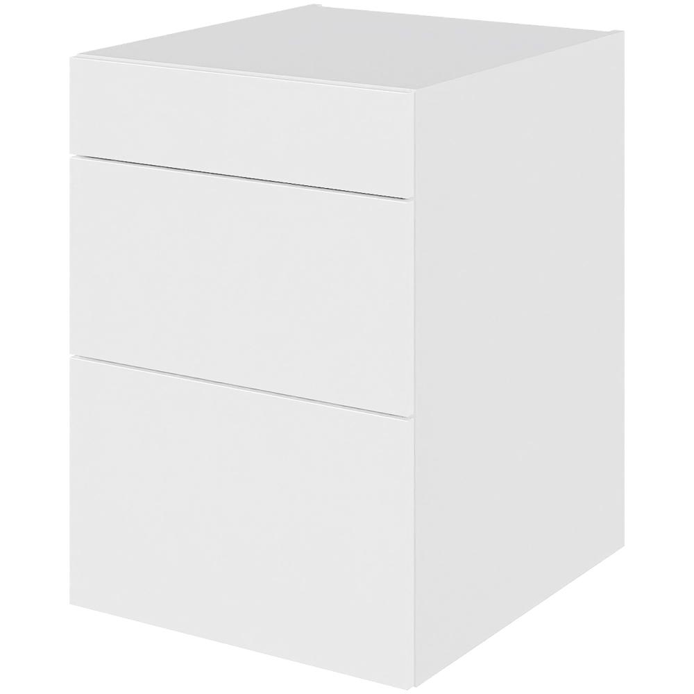 Billede af Multi-Living Køkken skuffeskab i Hvid Højglans H: 70,4 cm D: 60,0 cm - 3 skuffer deludtræk/softluk - Bredde: 50 cm