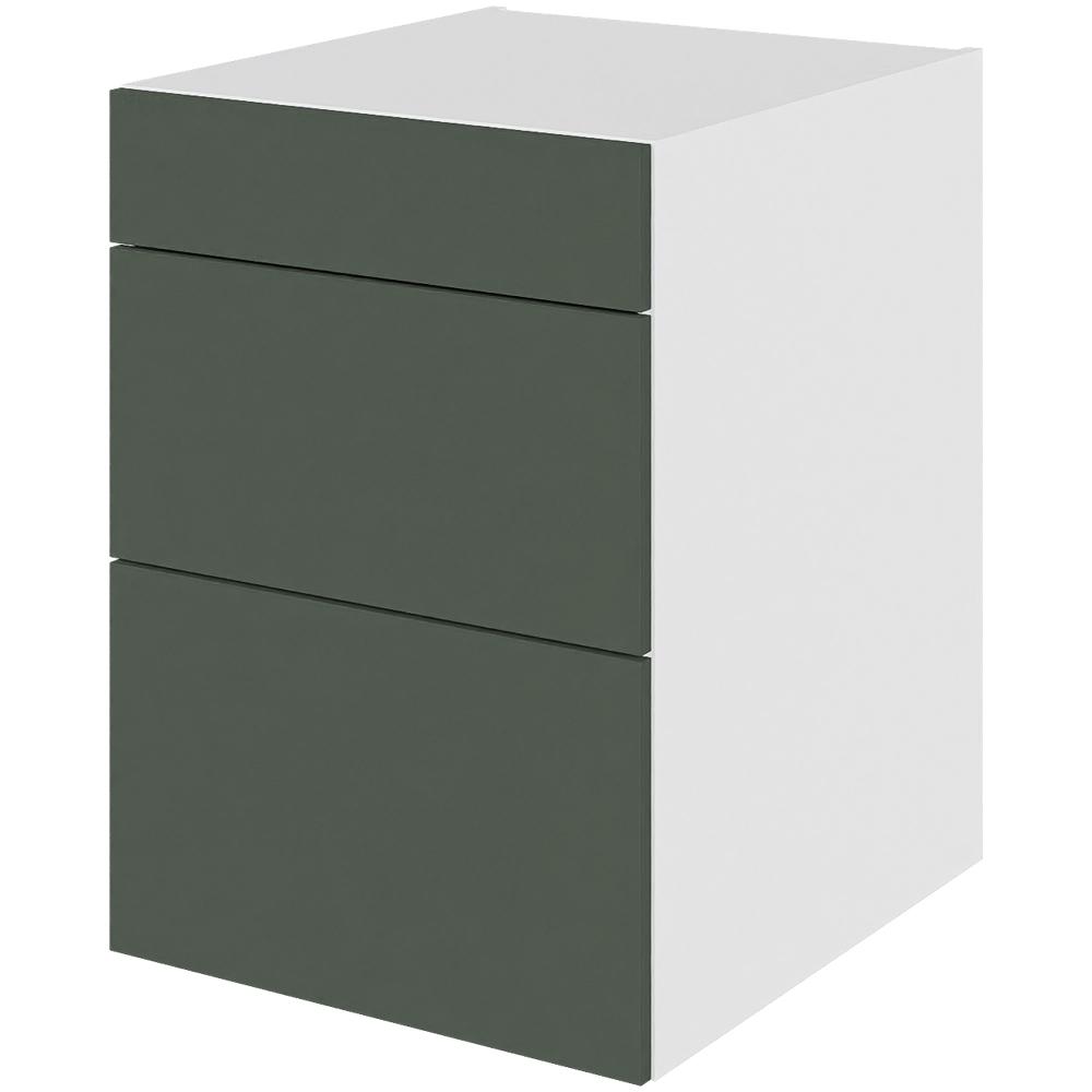 Billede af Multi-Living Køkken skuffeskab i Cibo Verde H: 70,4 cm D: 60,0 cm - 3 skuffer deludtræk/softluk - Bredde: 50 cm