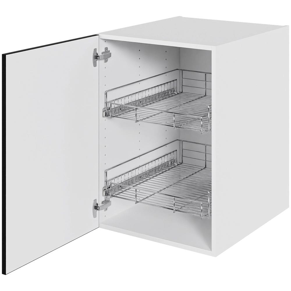 Multi-Living Køkken grydeskab i White/Black line underskab H: 70,4 cm D: 60,0 cm -  Inklusiv 2 udtræksriste - Bredde: 50 cm