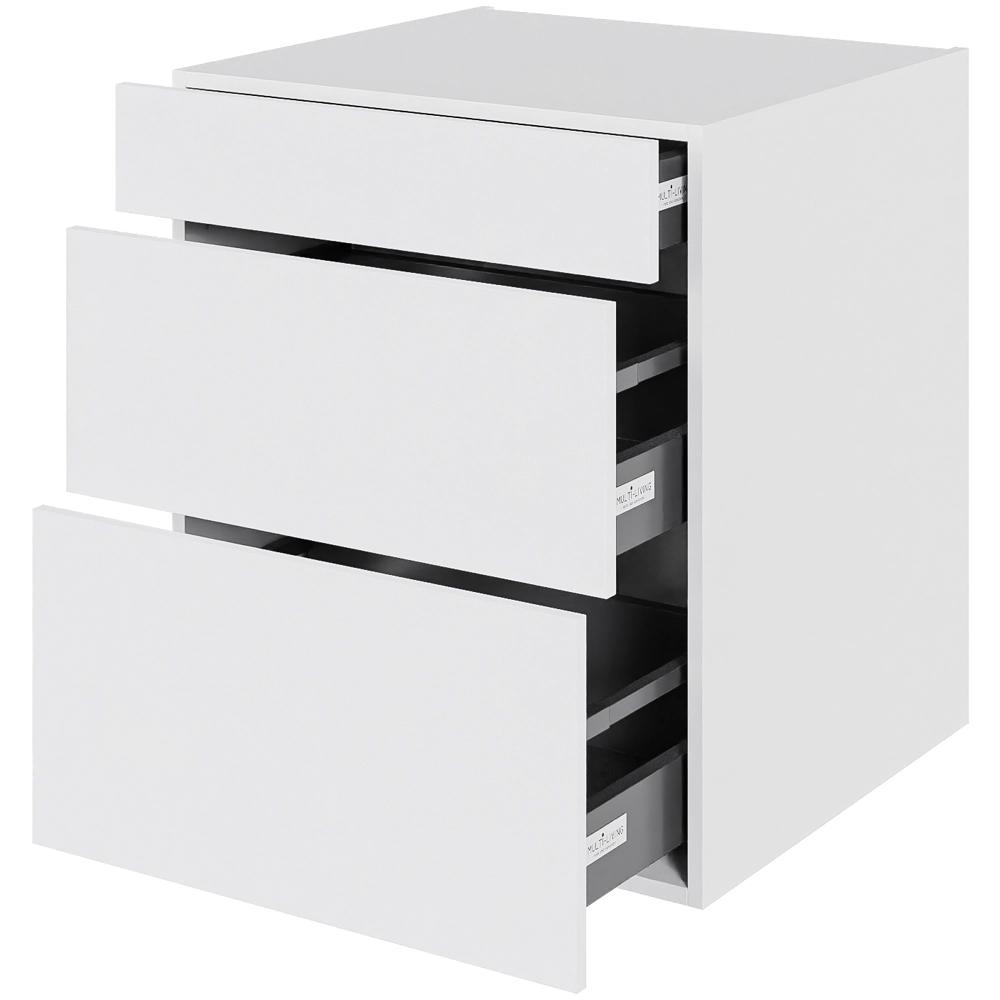 Skuffeskab H: 70,4 cm D: 60,0 - 3 skuffer deludtræk/softluk