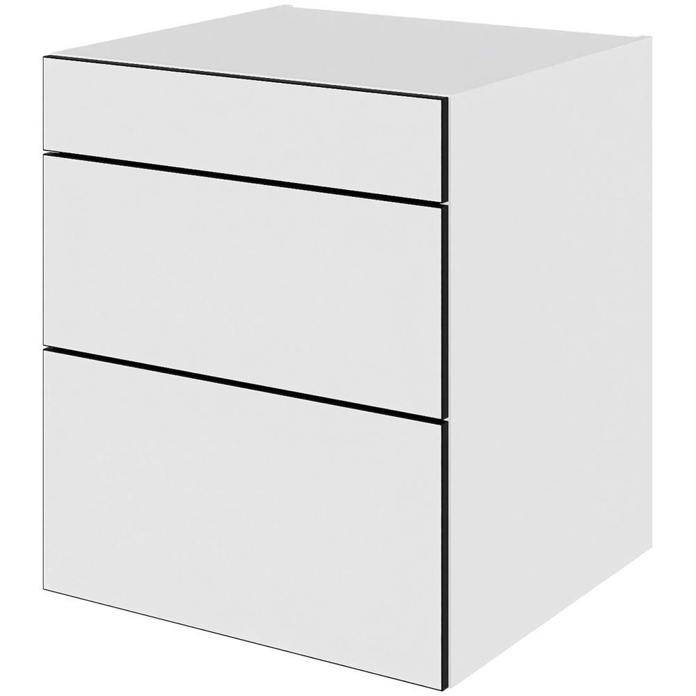 Billede af Multi-Living Køkken skuffeskab i White/Black line H: 70,4 cm D: 60,0 cm - 3 skuffer deludtræk/softluk - Bredde: 60 cm